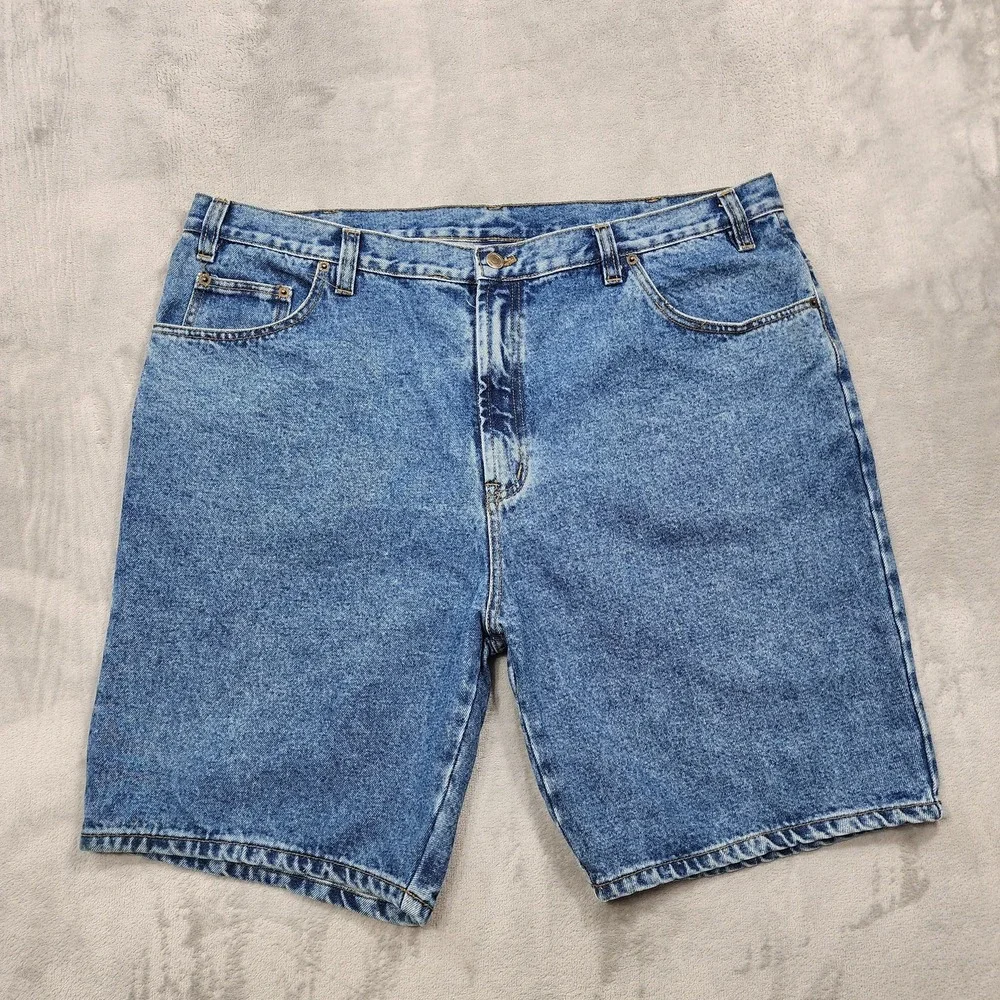 Vintage Saugatuck Shorts Mens 42 Blue Denim Relaxed Fit Jorts Bermuda Casual Y2K